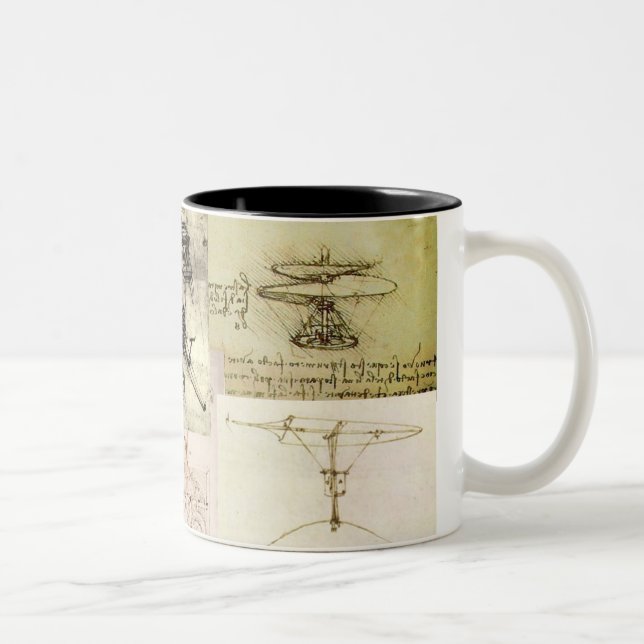 Taza Bicolor Las invenciones de Davinci (Derecha)