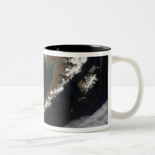 Taza Bicolor Las islas Aleutian y la península de Alaska
