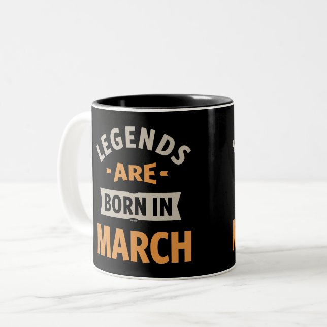 Taza Bicolor Las leyendas nacen en marzo (Anverso izquierdo)