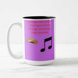 TAZA BICOLOR LAS LEYENDAS NUNCA MUEREN