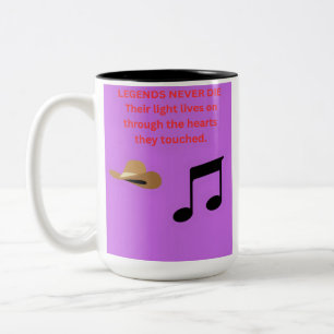 TAZA BICOLOR LAS LEYENDAS NUNCA MUEREN