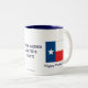 Taza Bicolor Las madres de Texas son la mejor bandera del Día d (Anverso derecho)