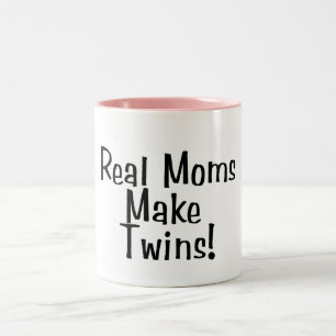 Taza Bicolor Las mamáes reales hacen a gemelos