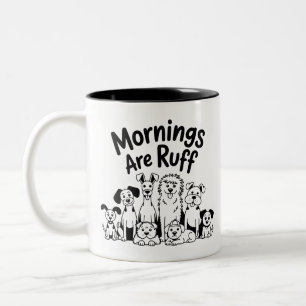Taza Bicolor Las mañanas son un desastre