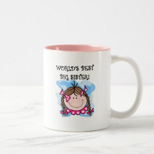 Taza Bicolor Las mejores camisetas de la hermana grande del