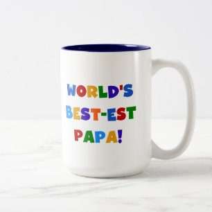 Taza Bicolor Las mejores camisetas y regalos de la papá del