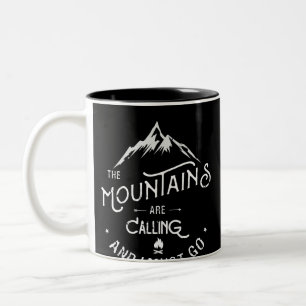 Taza Bicolor Las montañas están llamando y debo ir