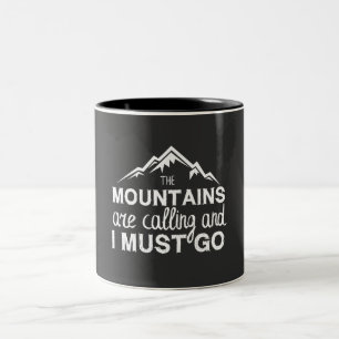 Taza Bicolor Las Montañas Están Llamando Y Debo Ir