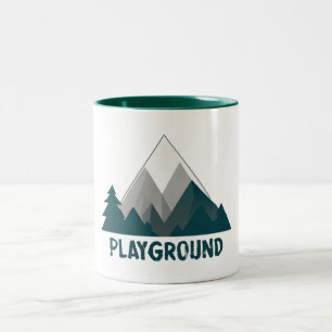 Taza Bicolor Las montañas son mi zona de juegos
