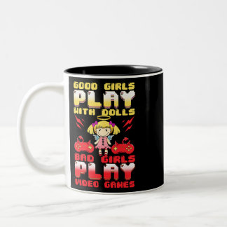 Taza Bicolor Las mujeres buenas chicas juegan con muñecas, los 