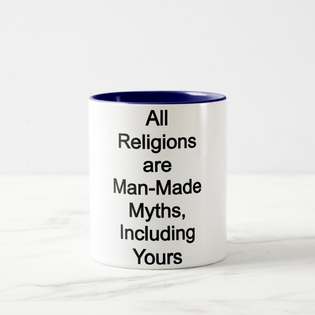 Taza Bicolor Las religiones son mitos (Centro)