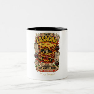 Taza Bicolor Lasaña Personalizada Camiseta Divertida Amante de