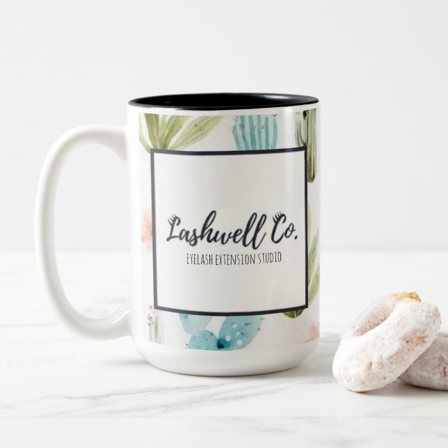 Taza Bicolor Lashwell Co. Brand Mug (Con donut)