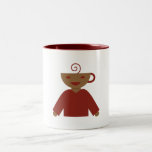 Taza Bicolor Latty Mug<br><div class="desc">Meet Latty,  a whimsical fictional character inspired by everyone’s favorite morning treat. This flat design features a cozy palette of latte-like colors and a charming personality. I created Latty specifically for coffee enthusiasts and latte lovers who want to add a splash of caffeine-inspired fun to their style.</div>