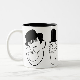 Taza Bicolor laurel and hardy
