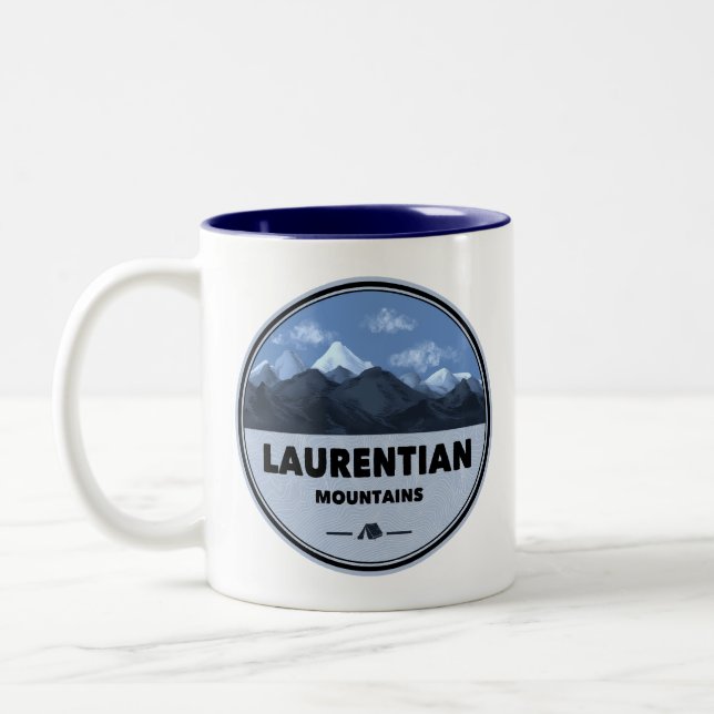 Taza Bicolor Laurentian Mountains Quebec Canada Camping (Izquierda)