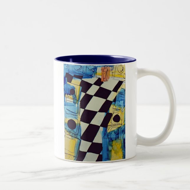 Taza Bicolor Lavandería Deco (Derecha)