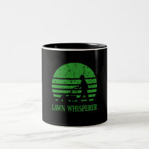 Taza Bicolor Lawn Mower Lawn Whisperer Gardener Gift