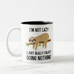 Taza Bicolor Lazy Sloth no hace nada