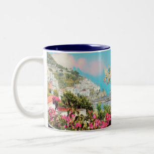 Taza Bicolor ldp AMALFI - panorama - costa de Amalfi -