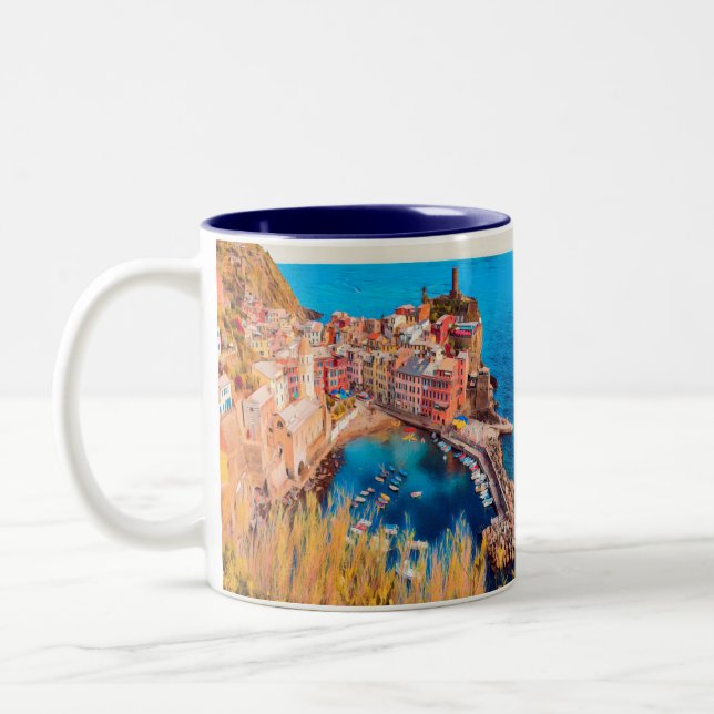 Taza Bicolor ldp VERNAZZA - Cinque Terre - (Izquierda)