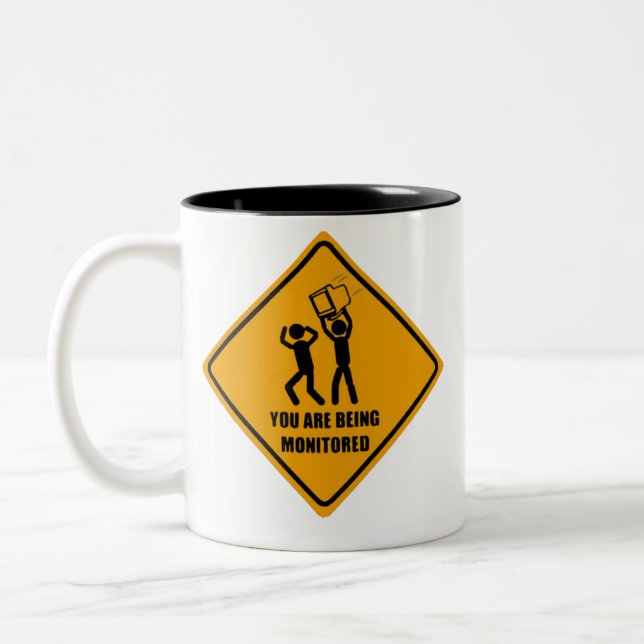 Taza Bicolor Le están supervisando (Izquierda)