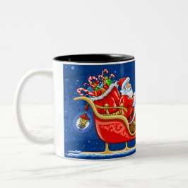 Taza Bicolor Le Père Noël et son traineau