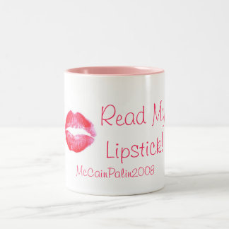 Taza Bicolor ¡Lea mi lápiz labial!