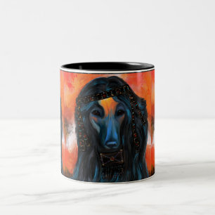 Taza Bicolor Lebrel afgano