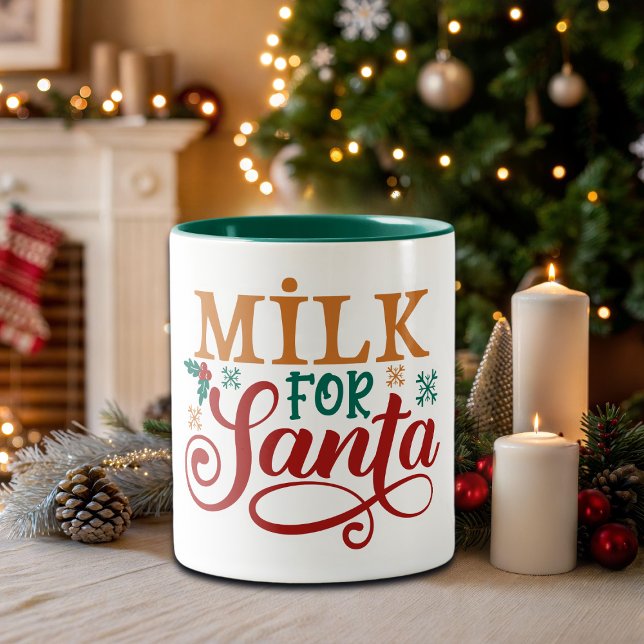 Taza Bicolor Leche para Santa (Subido por el creador)