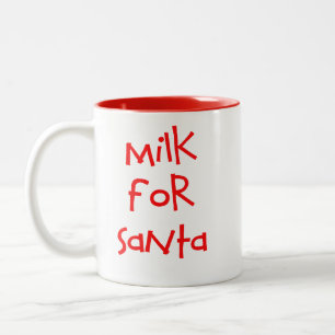 Taza Bicolor Leche para Santa Mug