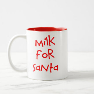 Taza Bicolor Leche para Santa Mug