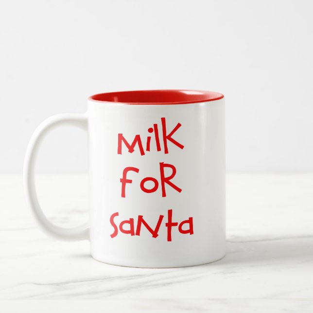 Taza Bicolor Leche para Santa Mug (Izquierda)