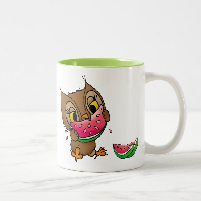 Taza Bicolor Lechuza con sandía (Derecha)
