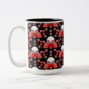 Taza Bicolor Lechuza de Arte Popular