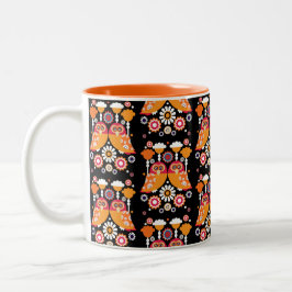 Taza Bicolor Lechuza de Arte Popular