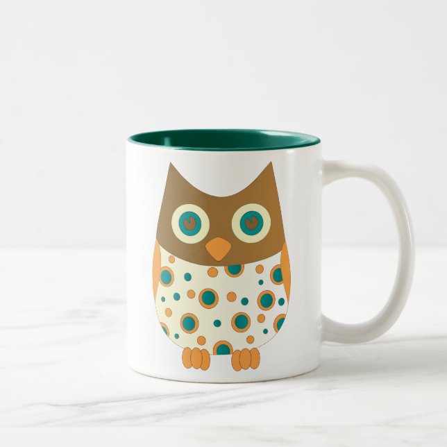 Taza Bicolor Lechuza de ojos azules (Derecha)