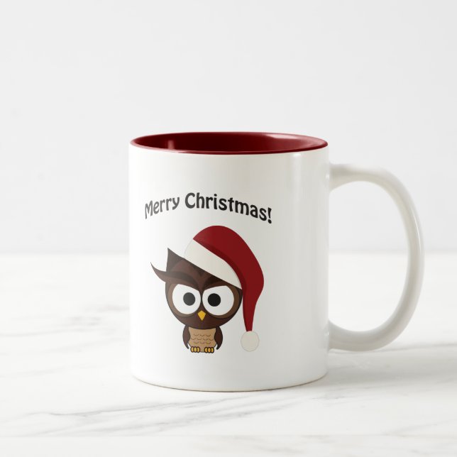 Taza Bicolor Lechuza furiosa de navidad (Derecha)