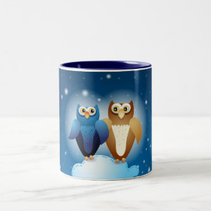 Taza Bicolor Lechuzas enamoradas, babosas