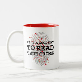 Taza Bicolor Lector de libros de crímenes verdaderos