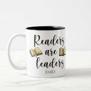Taza Bicolor Lectores Elegantes Son Líderes Nombre Amante de lo