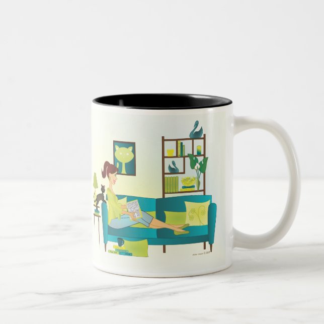 Taza Bicolor Lectura (Derecha)