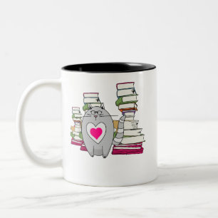 Taza Bicolor Leer el gato de la habitación
