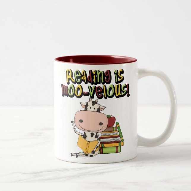 Taza Bicolor Leer es Moo-velous (Derecha)