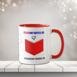 Taza Bicolor Leer Libertad Nos Une