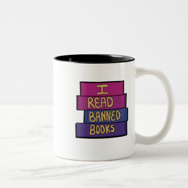 Taza Bicolor Leer libros prohibidos (Derecha)