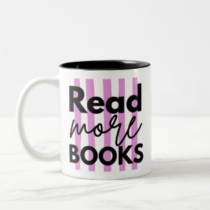 Taza Bicolor Leer Más Libros