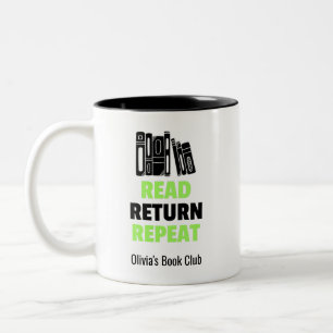 Taza Bicolor Leer Retorno Repetir a los amantes del libro de bi