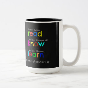 Taza Bicolor Leer y aprender