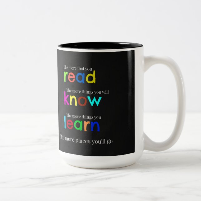 Taza Bicolor Leer y aprender (Derecha)